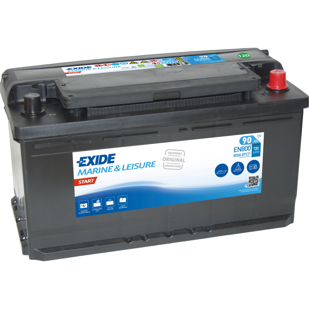 EN800_EXIDE Batería Exide EN800 Marina Start. 12V - 90Ah/720A (EN) Caja L5