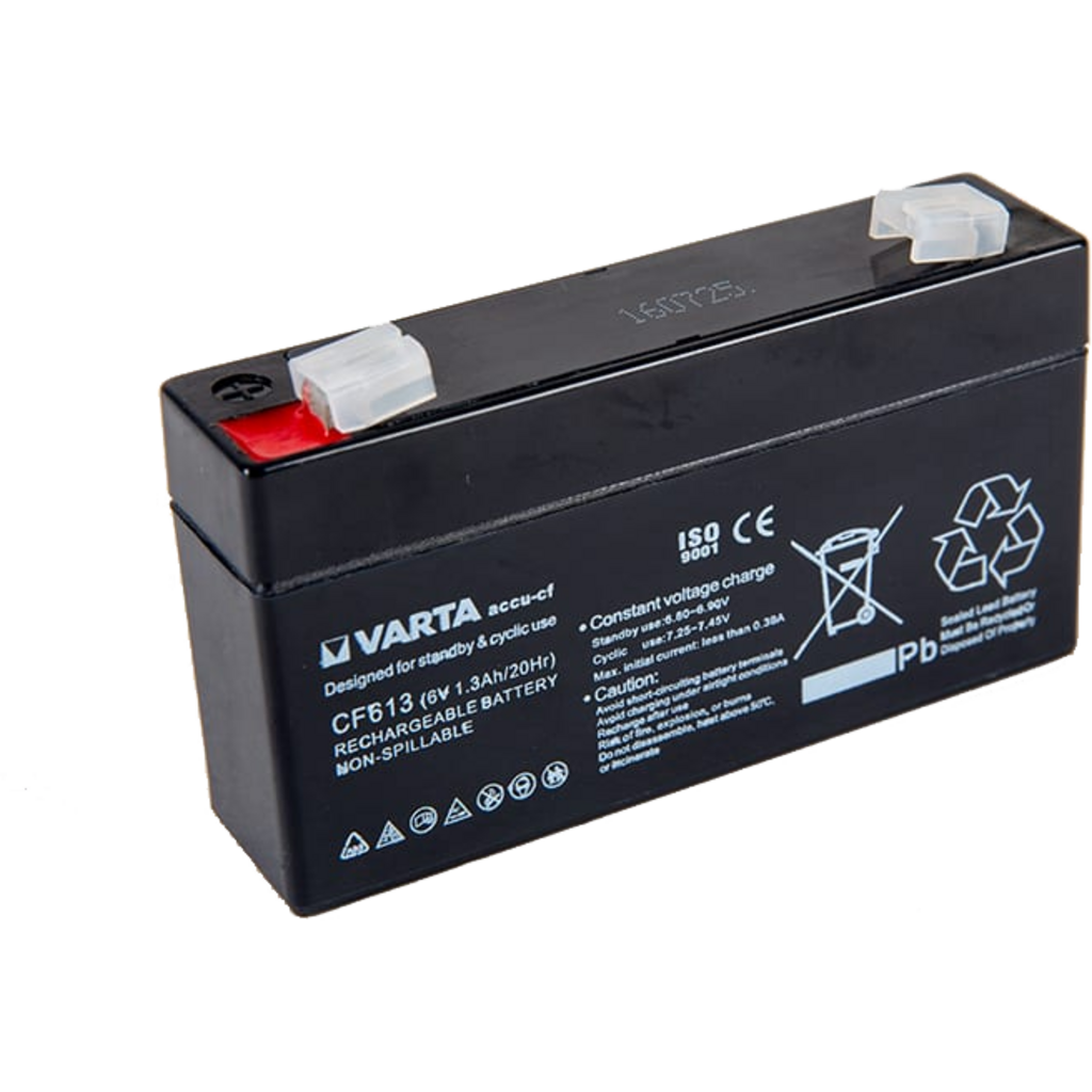 CF613_VARTA Batería Varta CF613. 6V - 1,3Ah (97x24x52mm)