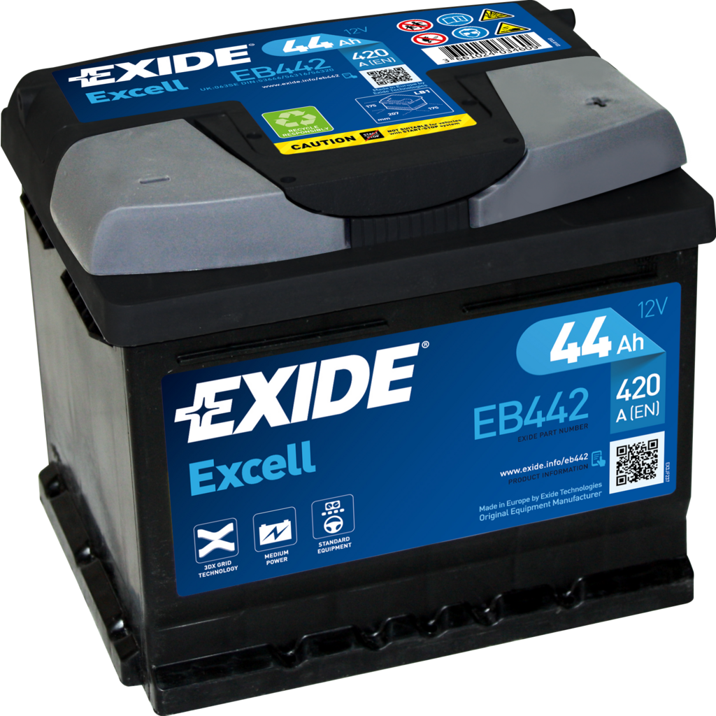 EB442_EXIDE Batería Exide EB442 Excell. 12V - 44Ah/420A (EN) Caja LB1