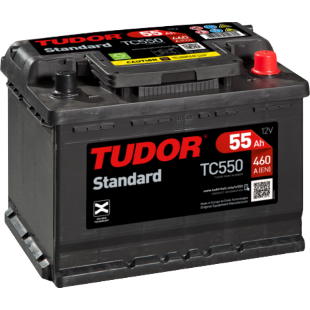 TC550_TUDOR Batería Tudor TC550 Standard. 12V - 55Ah/460A (EN) Caja L2