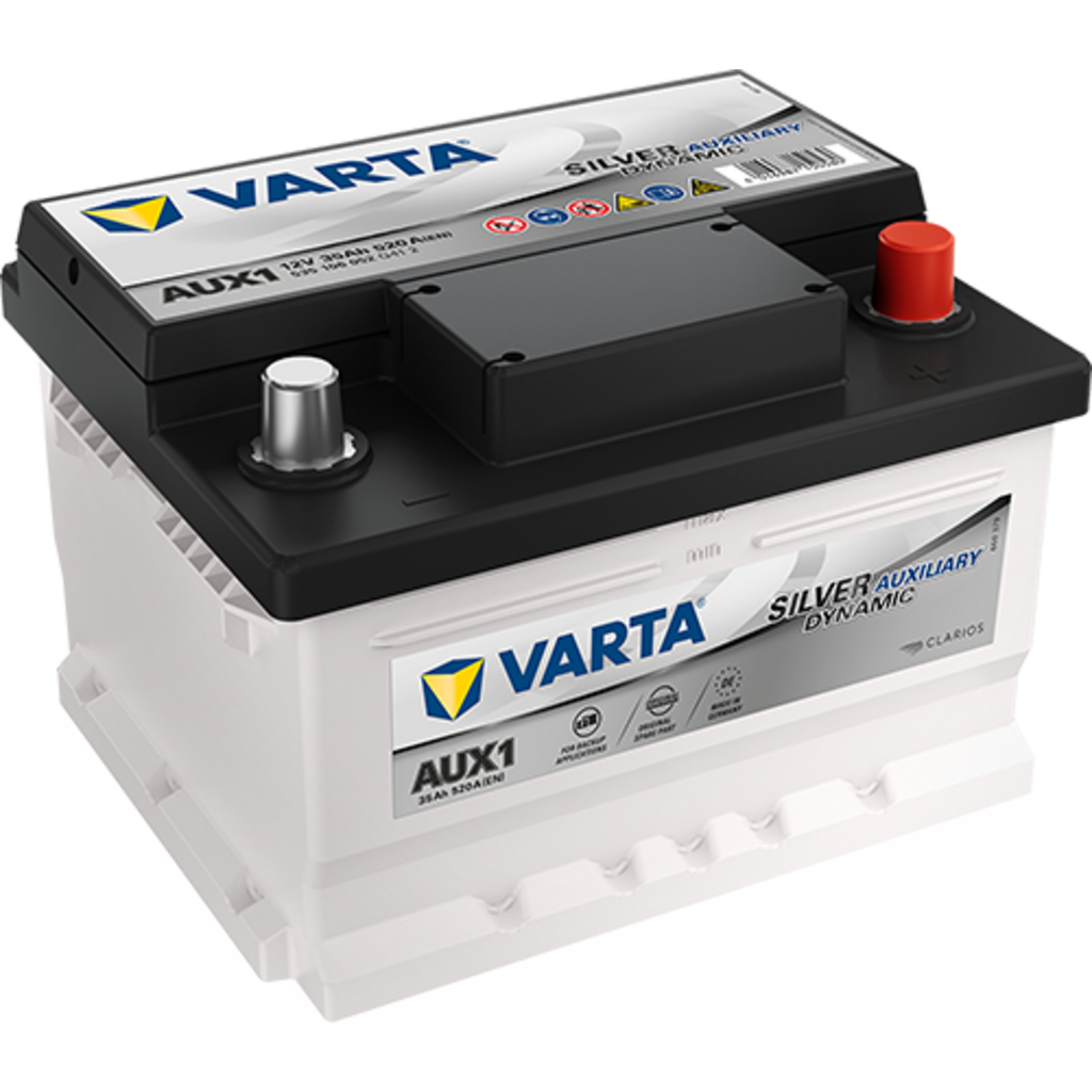 Batería Varta AUX1 Baterías Auxiliares. 12V - 35Ah/520A (EN) 535 106 052 G41 2 (207x175x140mm)
