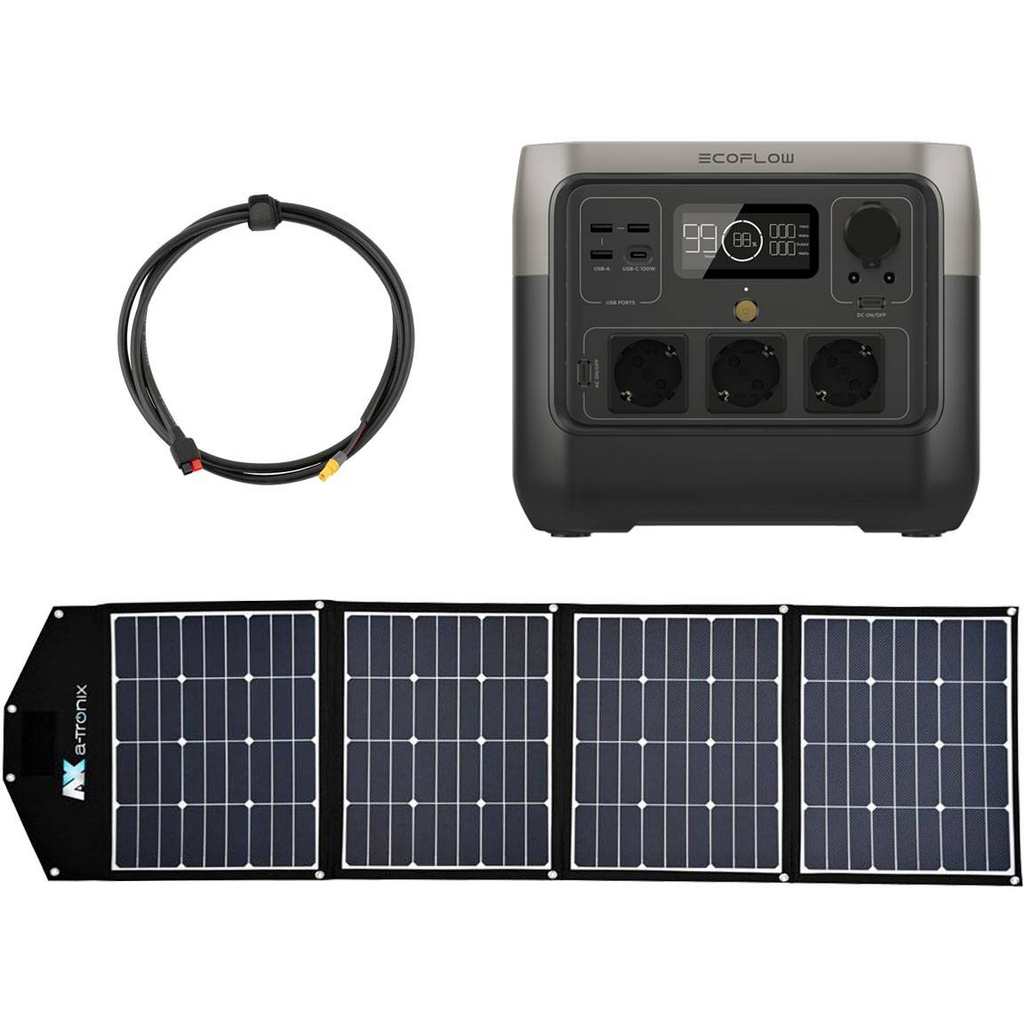 Kit solar camper EcoFlow River 2 Pro 768Wh con panel solar portátil 180W