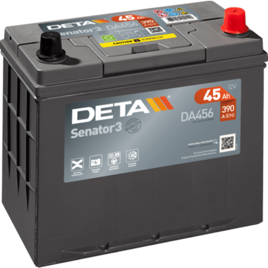 DA456_DETA Batería Deta DA456 Senator 3. 12V - 45Ah/390A (EN) Caja B24