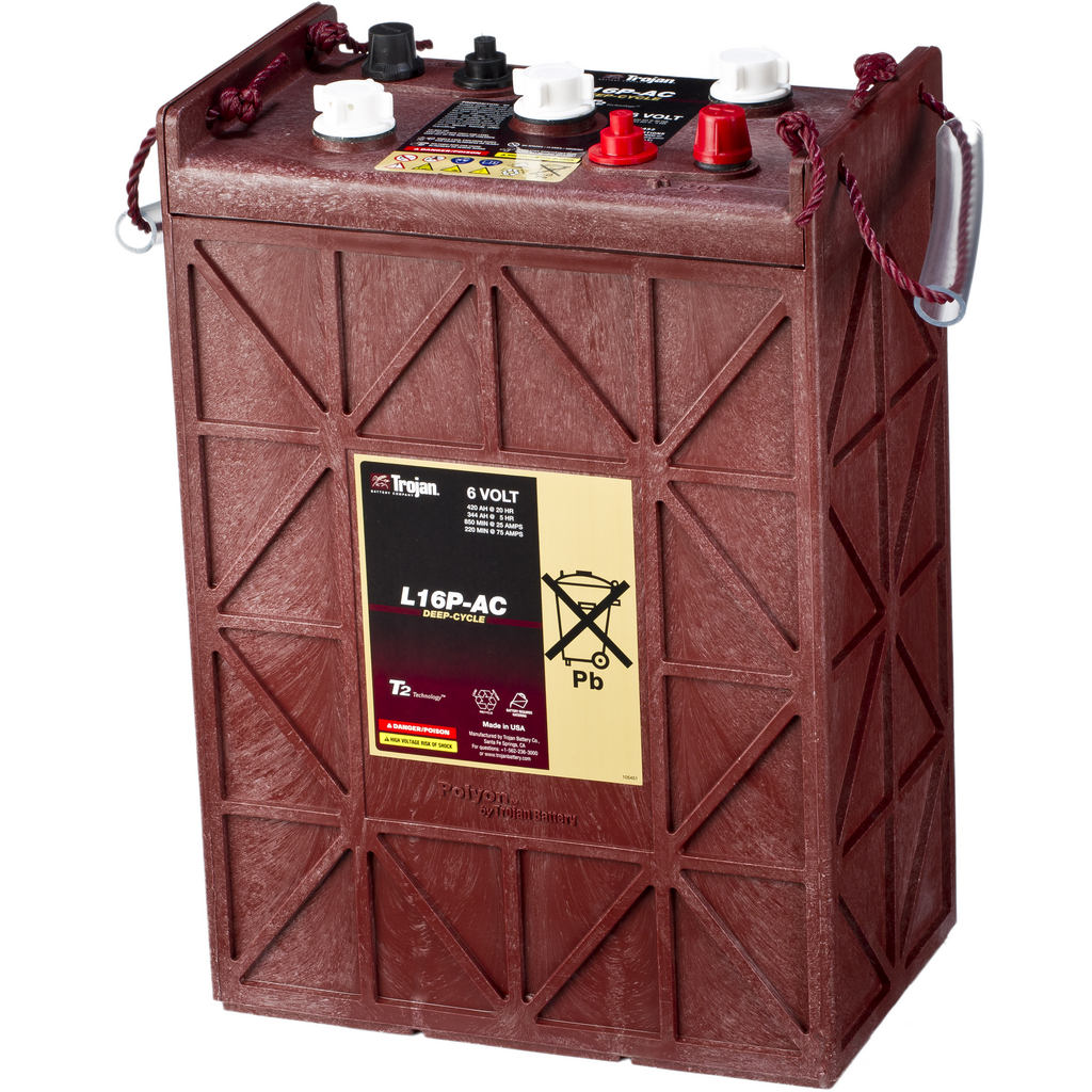 L-16P-AC_TROJAN Batería Trojan L-16P-AC 6 Volt Deep-Cycle. 6V - 420Ah (295x178x424mm)