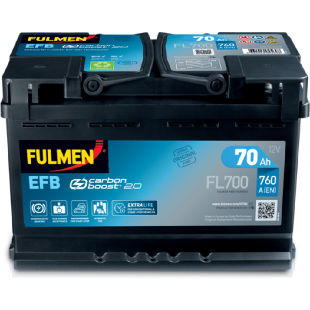FL700_FULMEN Batería Fulmen FL700 Start-Stop Efb. Tecnología EFB. 12V - 70Ah/720A (EN) Caja L3