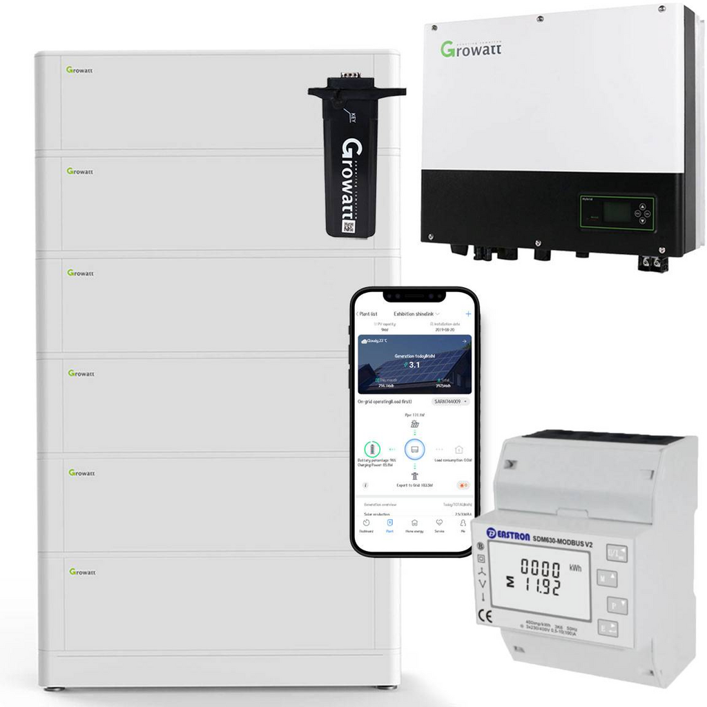 Kit inversor híbrido Growatt SPH4000TL 4kW 15.3kWh