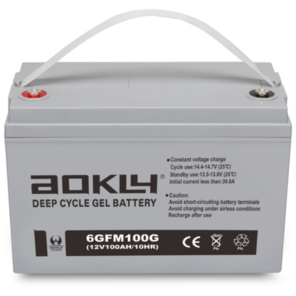 6GFM100G_AOKLY Batería Aokly 6GFM100G Gel Vrla. Tecnología GEL. 12V - 100Ah (330x172x214mm)