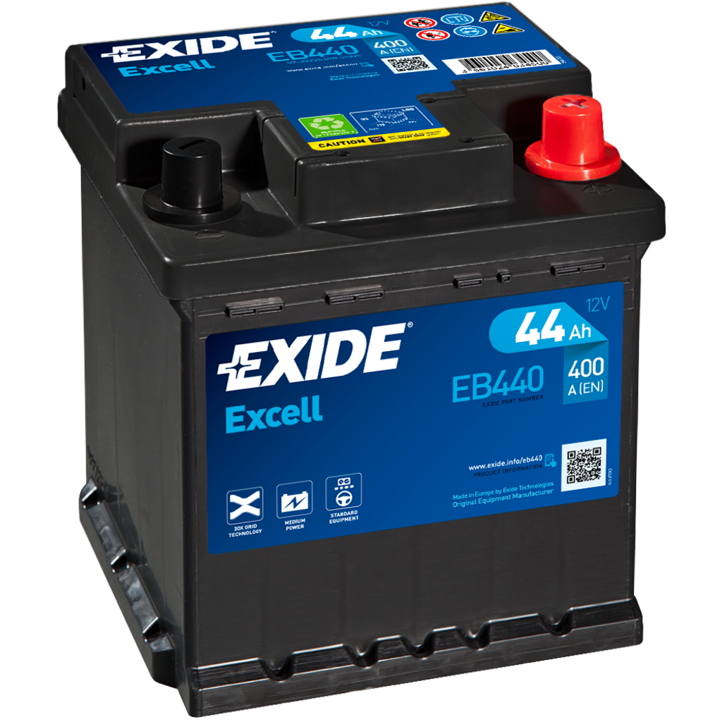 EB440_EXIDE Batería Exide EB440 Excell. 12V - 44Ah/400A (EN) Caja L0
