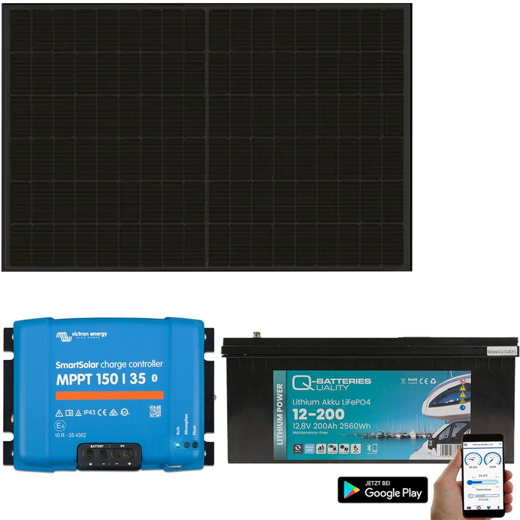 Kit solar aislada 400W 24V con batería solar litio LiFePO4 de 2.4 kWh