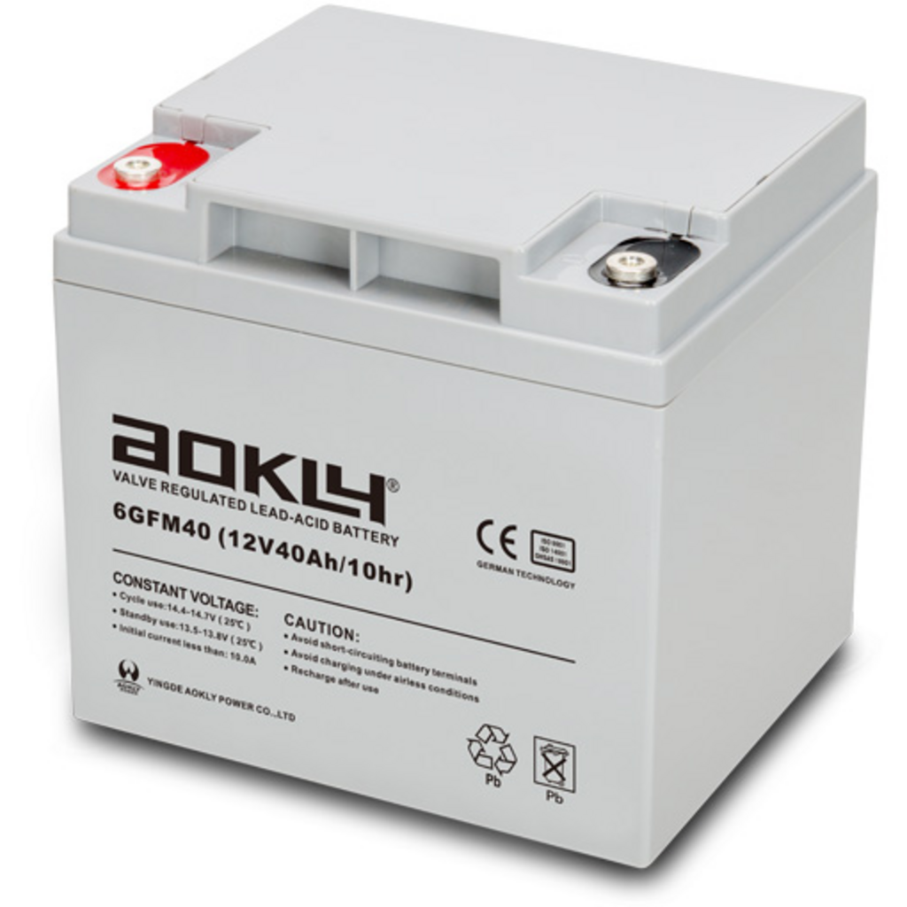 6GFM40G_AOKLY Batería Aokly 6GFM40G Gel Vrla. Tecnología GEL. 12V - 40Ah (198x166x170mm)