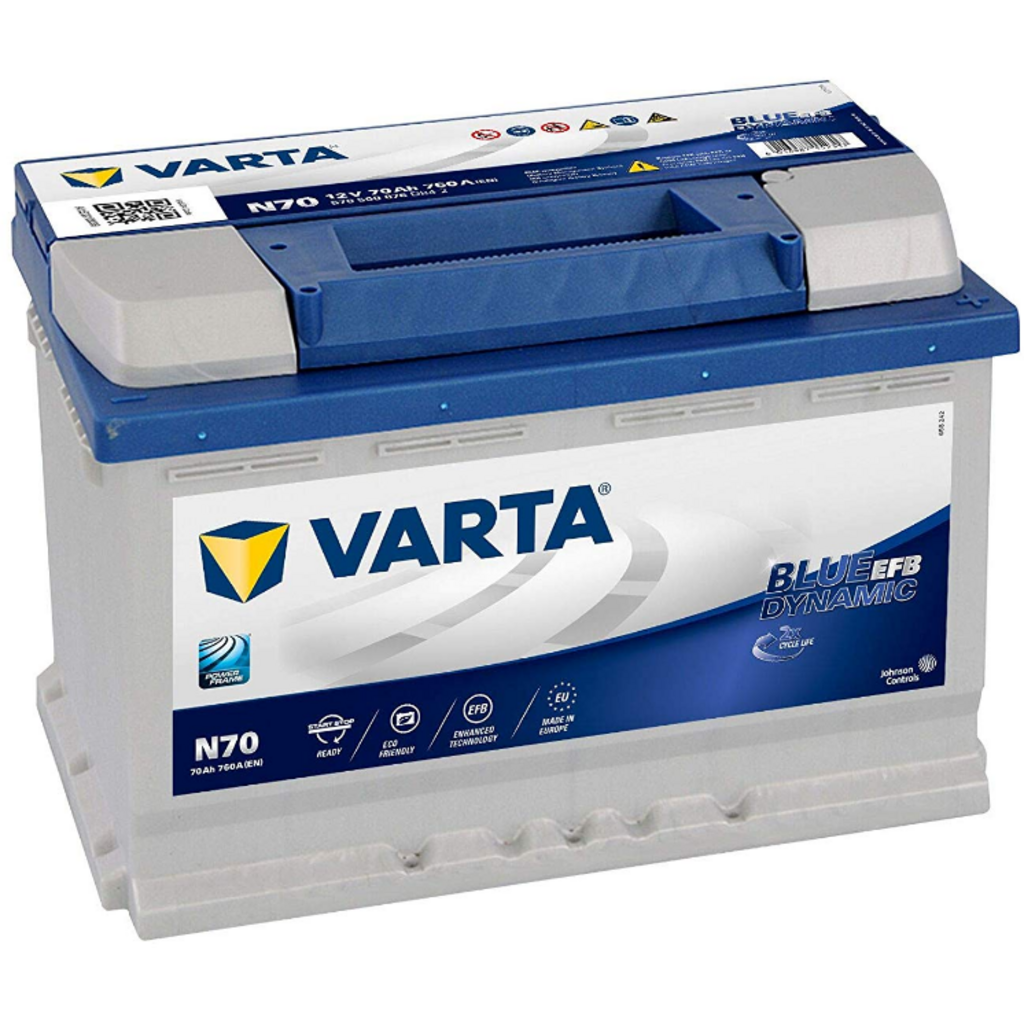 N70_VARTA Batería Varta N70 Blue Dynamic Efb. Tecnología EFB. 12V - 70Ah/760A (EN) 570 500 076 D84 2 Caja L3