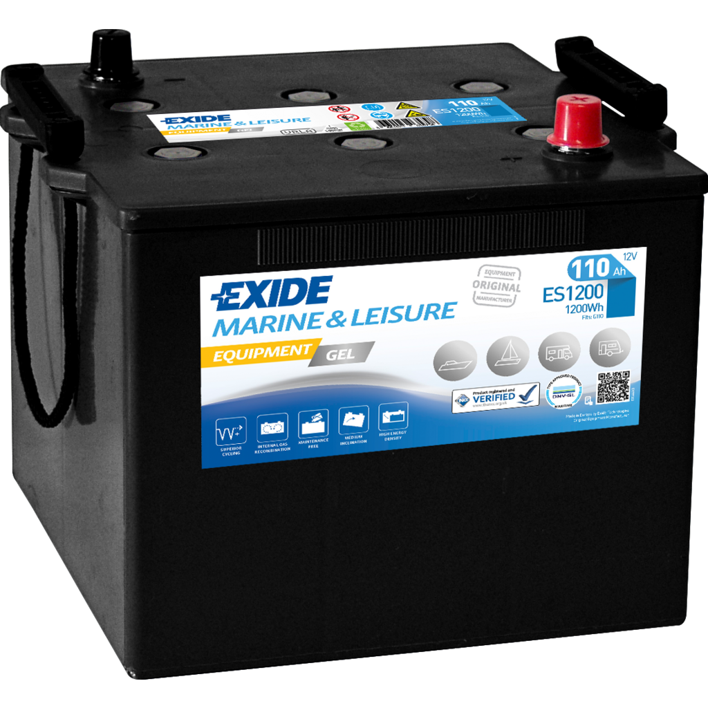 ES1200_EXIDE Batería Exide ES1200 Marina Gel. 12V - 110Ah/760A (EN) (286x269x230mm)