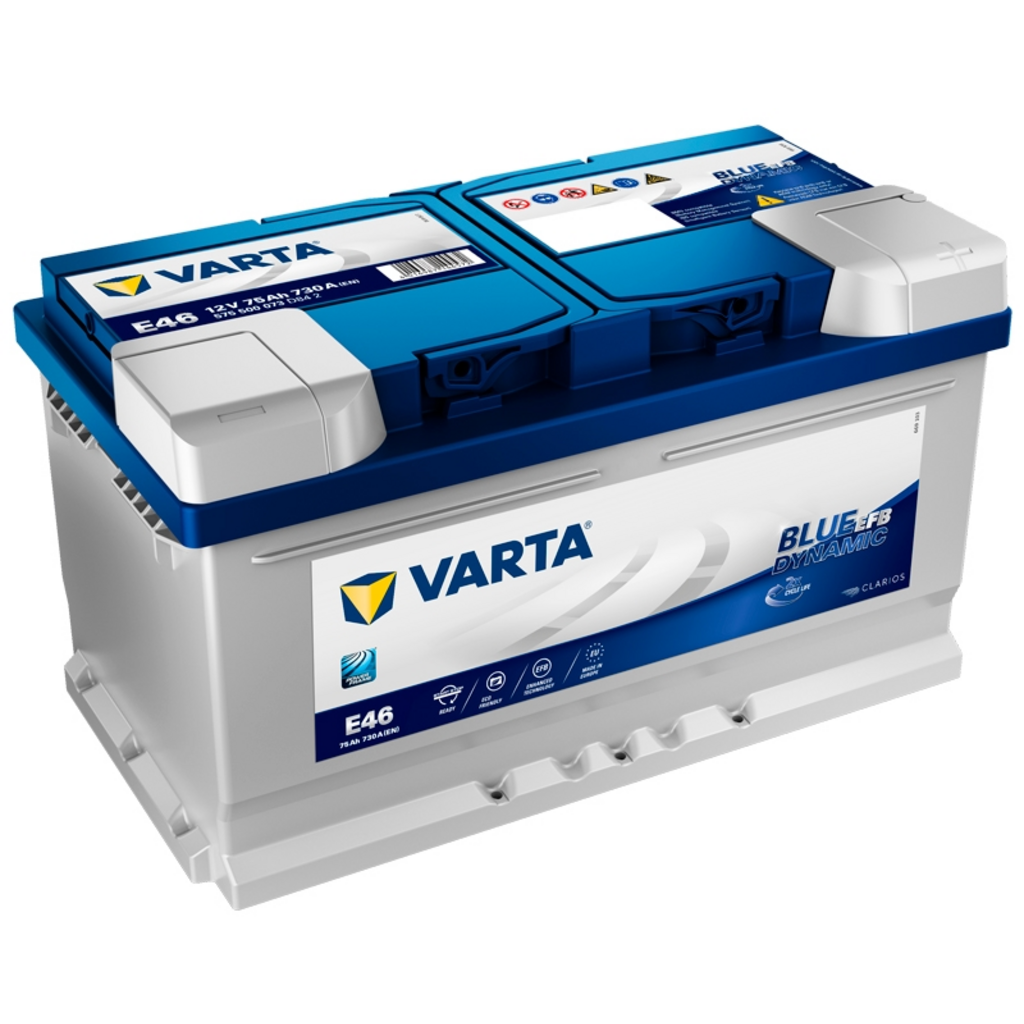 E46_VARTA Batería Varta E46 Blue Dynamic Efb. Tecnología EFB. 12V - 75Ah/730A (EN) 575 500 073 D84 2 Caja LB4