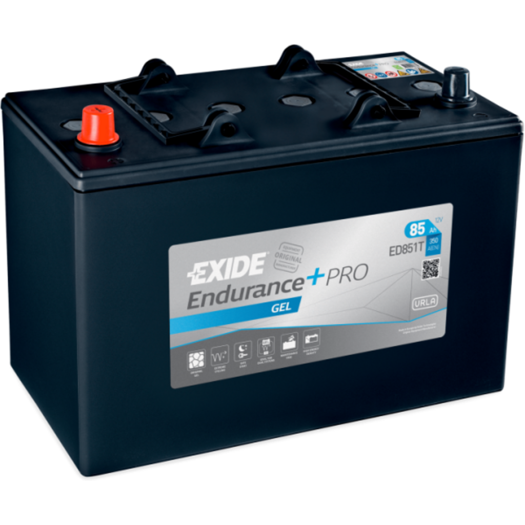 ED851T_EXIDE Batería Exide Endurance Pro Gel ED851T 12V 85Ah 350A para Aplicaciones Profesionales