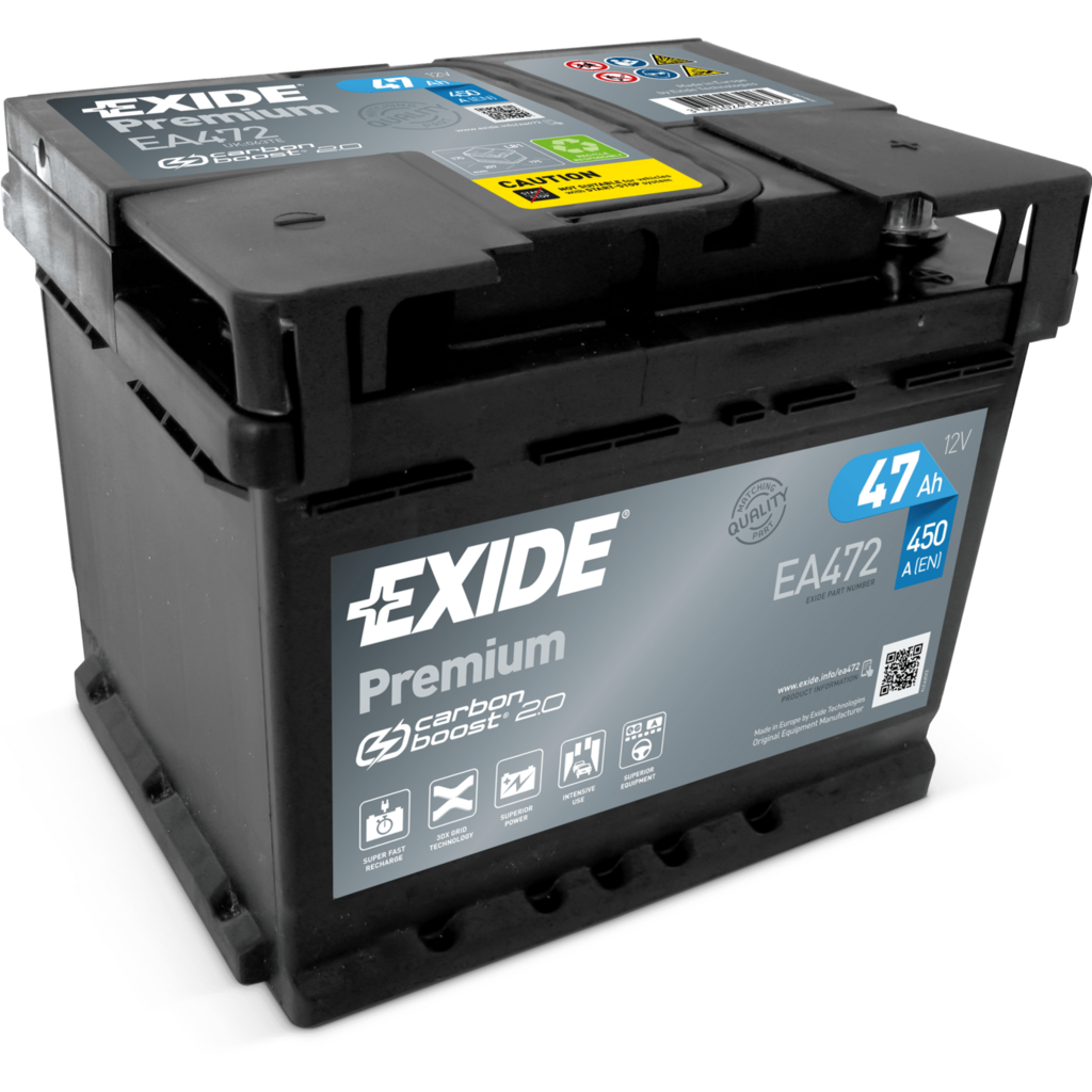 EA472_EXIDE Batería Exide EA472 Premium. 12V - 47Ah/450A (EN) Caja LB1