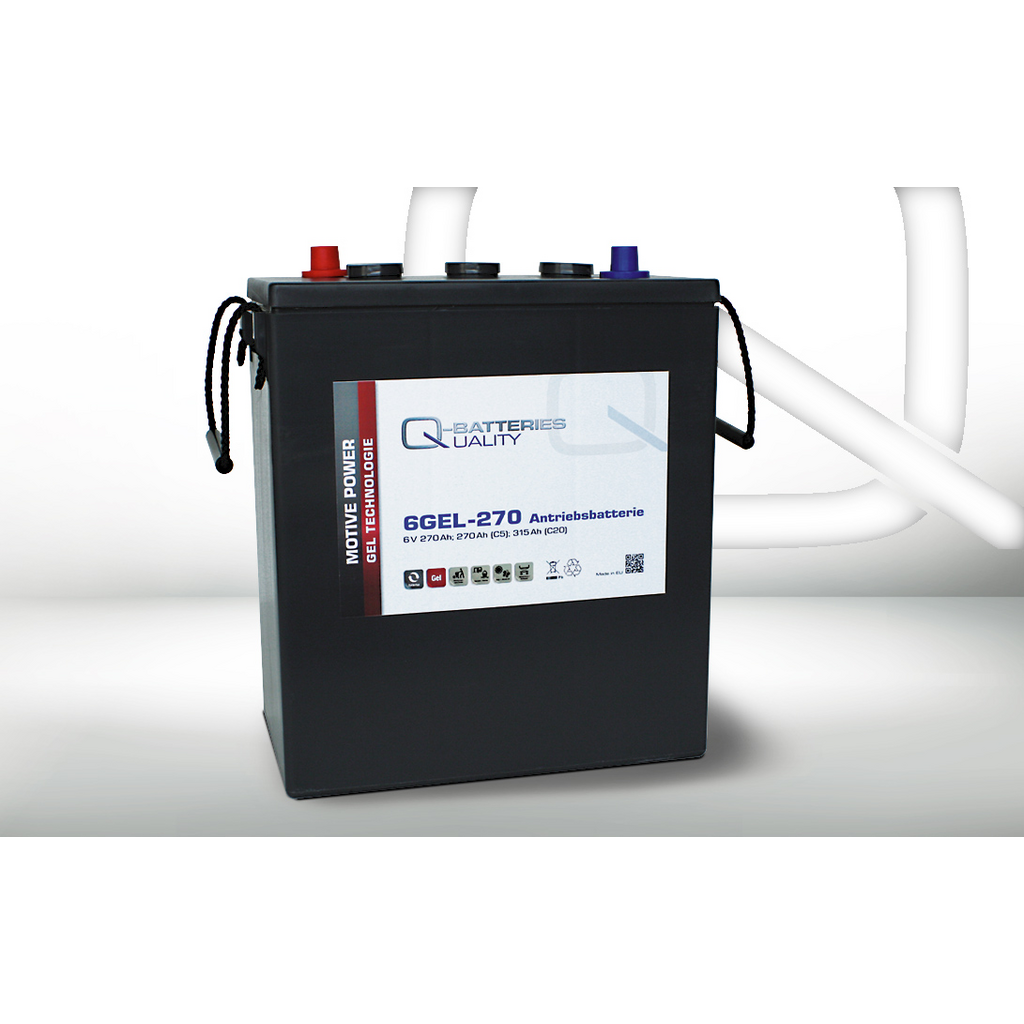 6GEL-270_QB Batería Qbatteries 6GEL-270 Gel Traction Battery. Tecnología GEL. 6V (311x181x360mm)