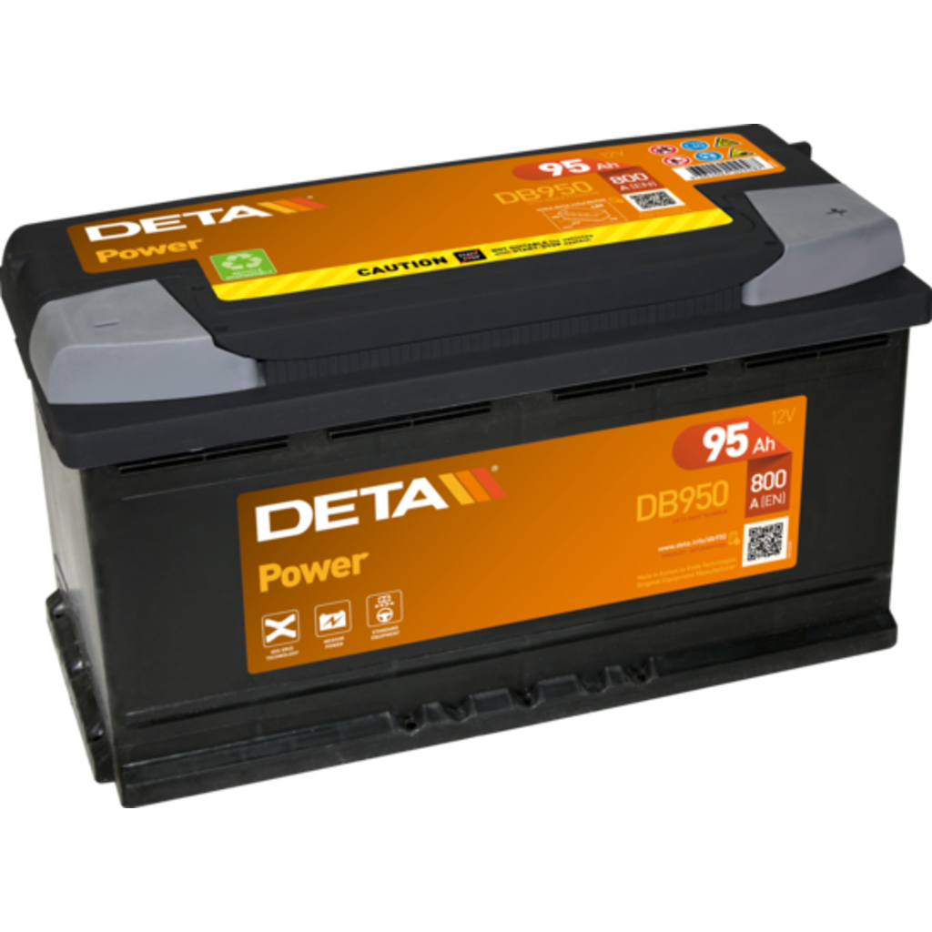 DB950_DETA Batería Deta DB950 Power. 12V - 95Ah/800A (EN) Caja L5