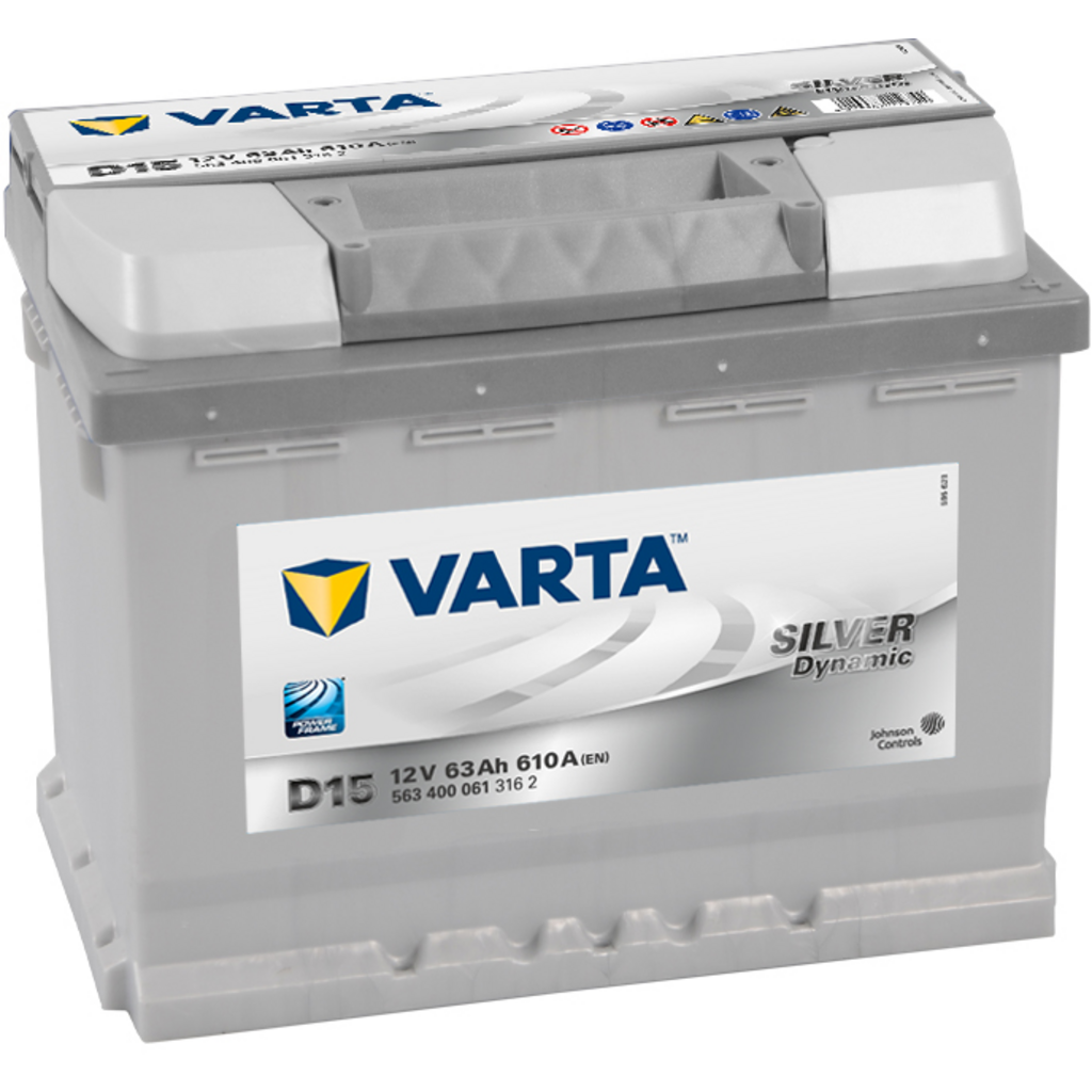 D15_VARTA Batería Varta D15 Silver Dynamic. 12V - 63Ah/610A (EN) 563 400 061 316 2 Caja L2