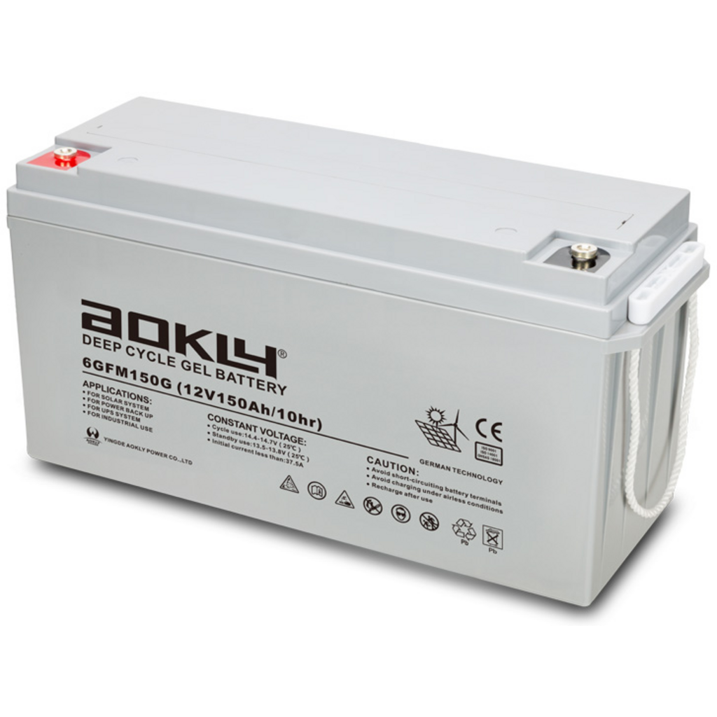 6GFM150G_AOKLY Batería Aokly 6GFM150G Gel Vrla. Tecnología GEL. 12V - 150Ah (483x170x240mm)