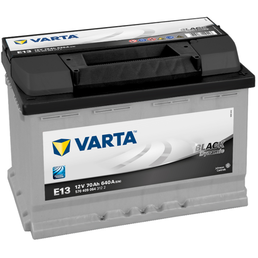 E13_VARTA Batería Varta E13 Black Dynamic. 12V - 70Ah/640A (EN) 570 409 064 312 2 Caja L3