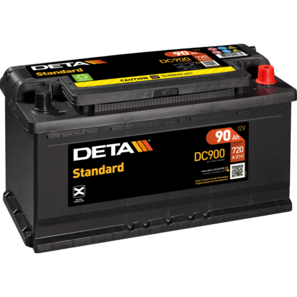 DC900_DETA Batería Deta DC900 Standard. 12V - 90Ah/720A (EN) Caja L5