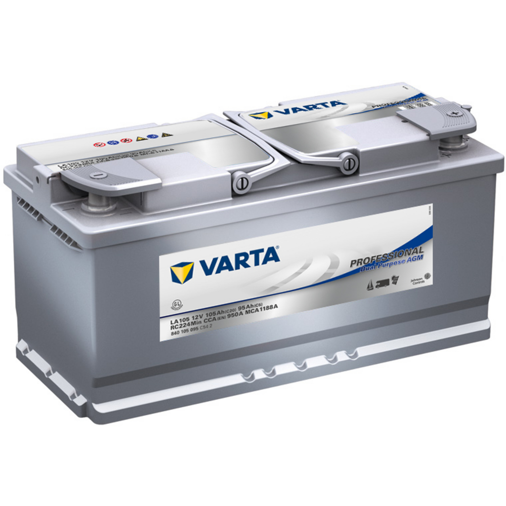 LA105_VARTA Batería Varta LA105 Dual Purpose Agm. Tecnología AGM. 12V - 105Ah/950A (EN) 840 105 095 C54 2 Caja L6