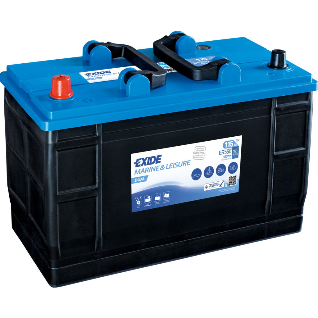 ER550_EXIDE Batería Exide ER550 Marina Dual. 12V - 115Ah/760A (EN) Caja LOT7