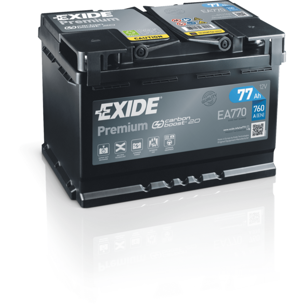EA770_EXIDE Batería Exide EA770 Premium. 12V - 77Ah/760A (EN) Caja L3