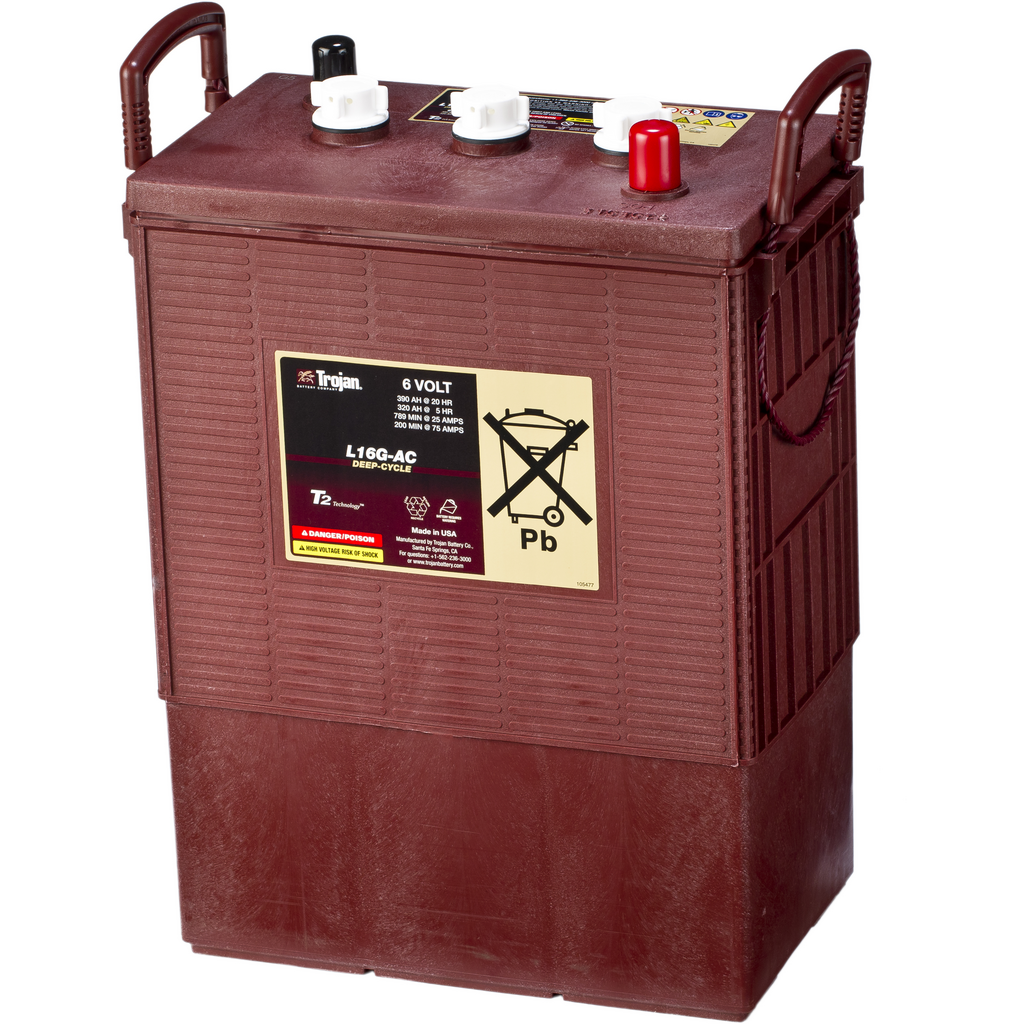 L-16G-AC_TROJAN Batería Trojan L-16G-AC 6 Volt Deep-Cycle. 6V - 390Ah (311x178x417mm)