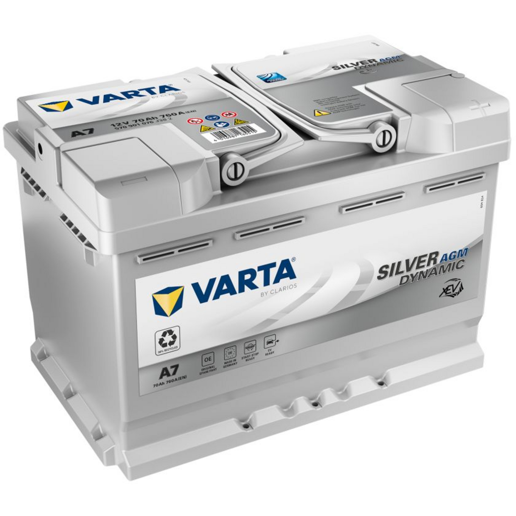 A7_VARTA Batería Varta A7 Silver Dynamic Agm. Tecnología AGM. 12V - 70Ah/760A (EN) Caja L3