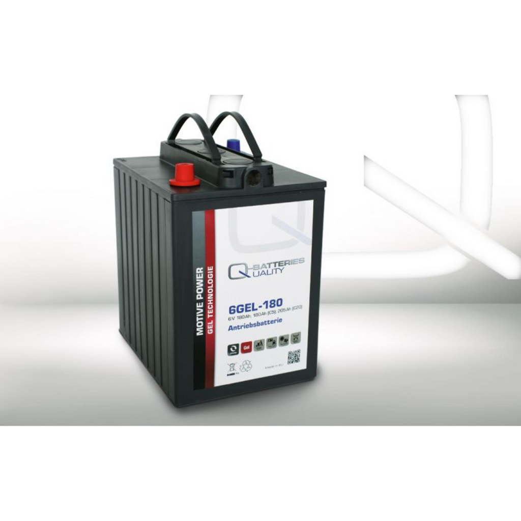 6GEL-180_QB Batería Qbatteries 6GEL-180 Gel Traction Battery. Tecnología GEL. 6V (242x190x275mm)