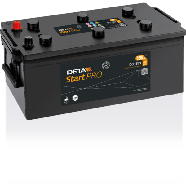 Batería Deta DG1553 Start Pro. 12V - 155Ah/900A (EN) Caja B (513x223x223mm)