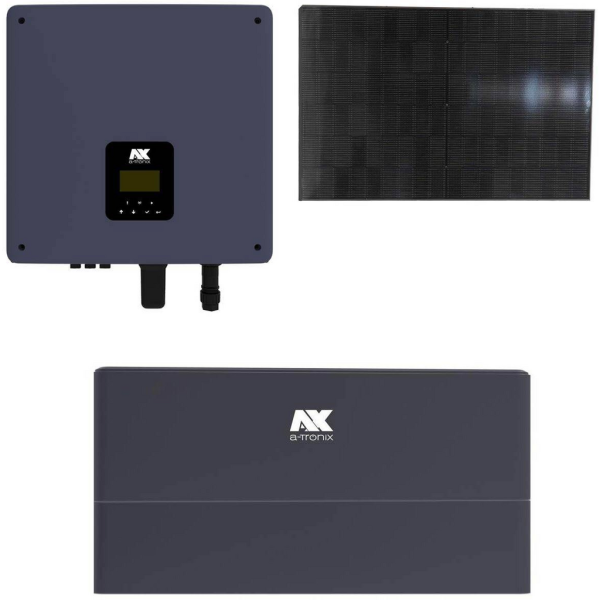 Kit solar a-Tronix 3.0kWp con paneles solares de doble vidrio y batería de 5.76 kWh