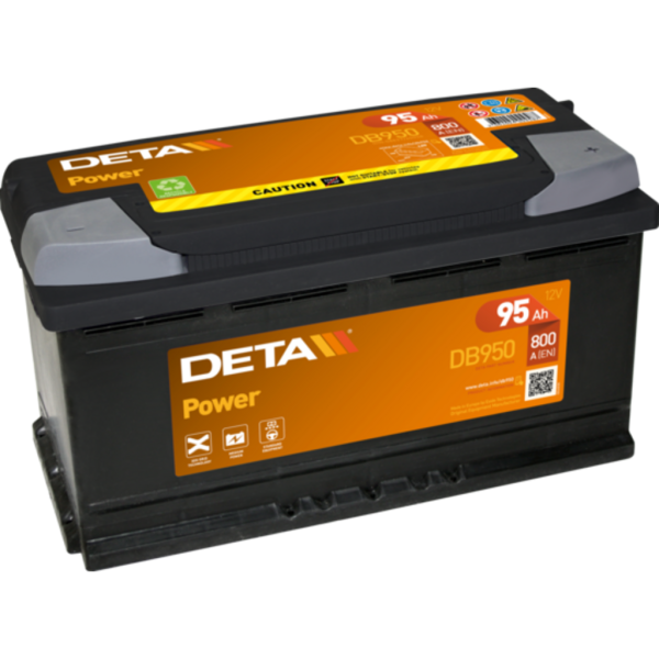 Batería Deta DB950 Power. 12V - 95Ah/800A (EN) Caja L5 (353x175x190mm)