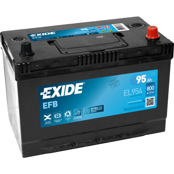 Batería Exide EL954 Efb. Tecnología EFB. 12V - 95Ah/800A (EN) Caja D31