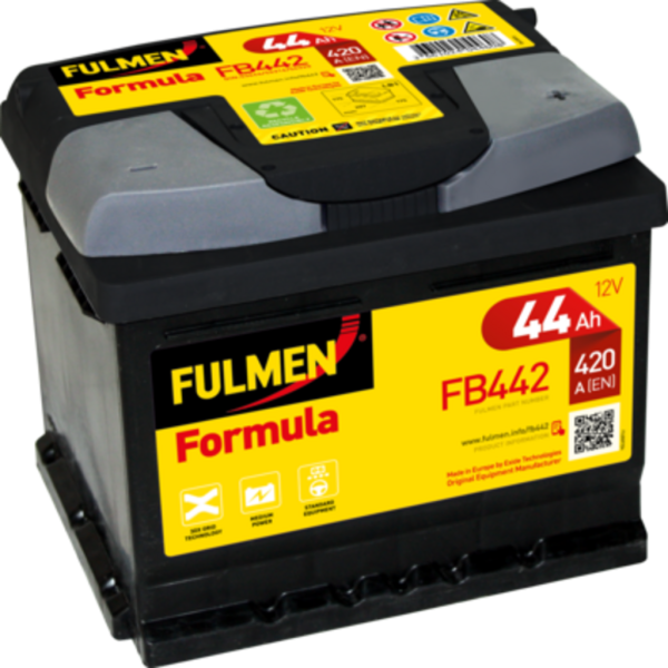Batería Fulmen FB442 Formula. 12V - 44Ah/420A (EN) Caja LB1 (207x175x175mm)