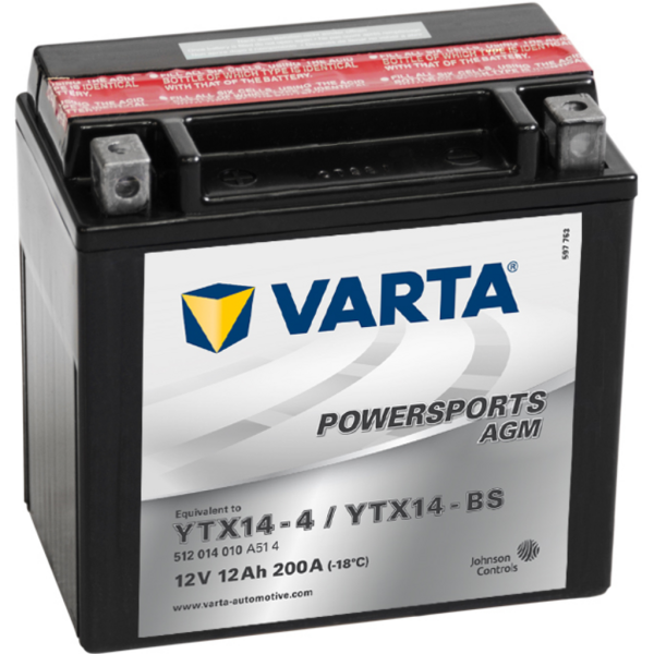 Batería Varta YTX14-4 Motocicleta. 12V200A (EN) (152x88x147mm)