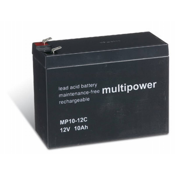 Batería Multipower MP10-12C . Tecnología AGM. 12V - 10Ah (151x65x118mm)