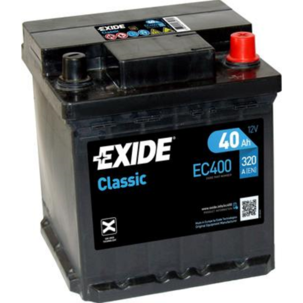 Batería Exide-Classic EC400. 12V - 40Ah/320A (EN) Caja L0