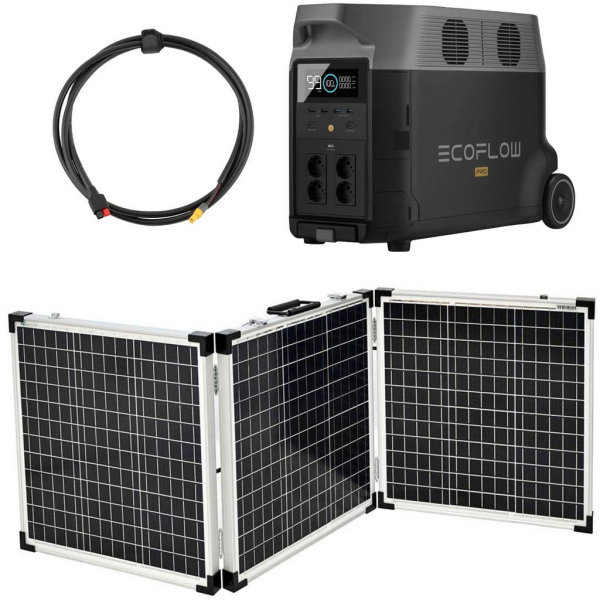 Kit estación de energía portátil 150W EcoFlow Delta Pro 3600Wh con panel solar plegable