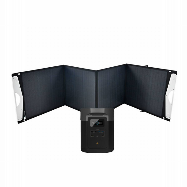 Kit solar camper Ecoflow Delta Max 2016Wh con a-TroniX panel solar plegable 200W