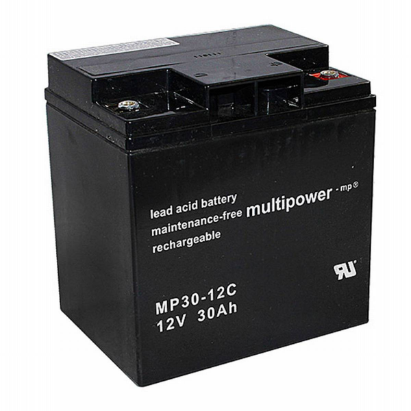 Batería Multipower MP30-12C . Tecnología AGM. 12V - 30Ah (166x126x176mm)
