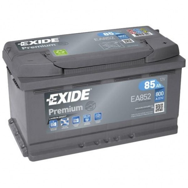 Batería Exide Premium EA852. 12V - 85Ah/800A (EN) Caja LB4 (315x175x175mm)