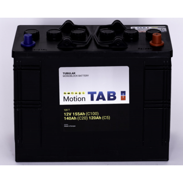 Batería Tab 120T Motion Tubular. 12V - 140Ah (344x172x262mm)