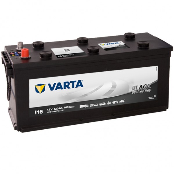 Batería Varta I16 Promotive Black. 12V - 120Ah/760A (EN) (510x175x235mm)