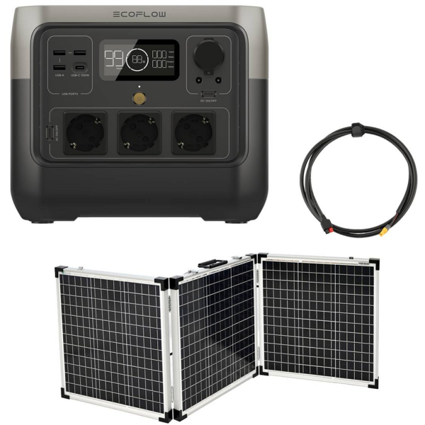 Kit solar camper EcoFlow River 2 Pro 768Wh con panel solar portátil de 150W