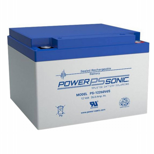 Batería Powersonic PS-12260 . Tecnología AGM. 12V - 26Ah (166x176x125mm)
