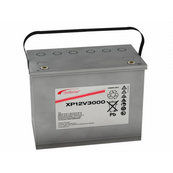 Batería Exide XP12V3000 Sprinter. Tecnología AGM. 12V - 92,8Ah/2425A (EN) (309x172x239mm)