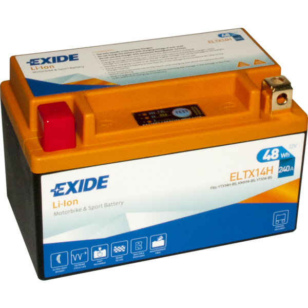Batería Exide-Litio ELTX14H. 12V - 4Ah/240A (EN) (150x87x93mm)