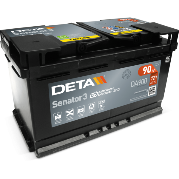 Batería Deta DA900 Senator 3. 12V - 90Ah/720A (EN) Caja L4 (315x175x190mm)
